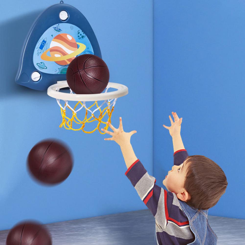 Basketball Hoop Kit High Elastic Ball Basketball Hoop Set Tear Resistant Compact Safe Folding Kid Basketball Kit