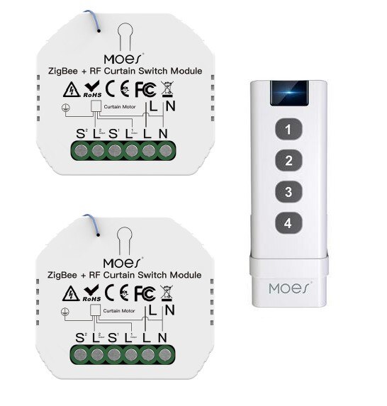 1-5Pcs Tuya Wifi Rf Roller Blind Shutter Smart Gordijn Switch Module Gemotoriseerde Rolluik Jaloezieën Motor 2mqtt Werken Met Alexa: kit 2