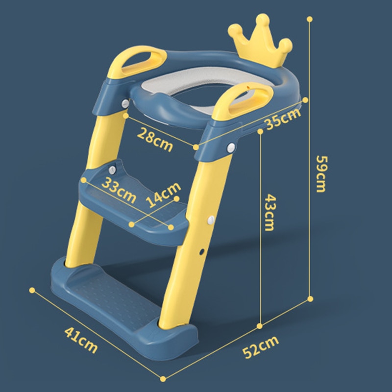 1-10 Years Baby Crown Potty Adjustable Step Stool Ladder Pot Training Chair Toilet Seat Children's Urinal Backrest For Toddlers