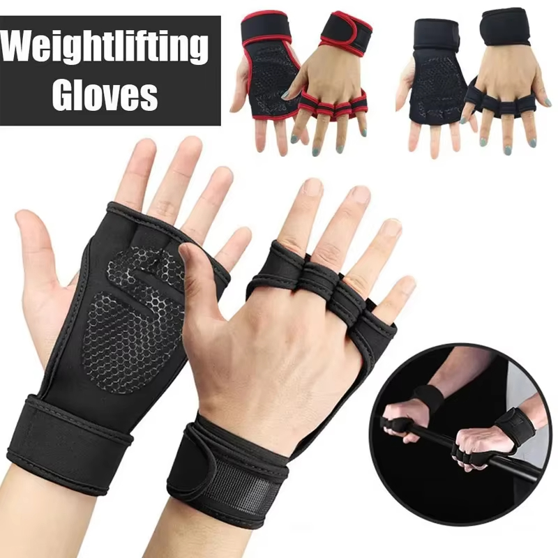 Guantes de entrenamiento para levantamiento de pesas, Fitness, deportes, culturismo, gimnasio, mano, muñeca, Protector de palmas, guantes de ciclismo MTB para hombres y mujeres