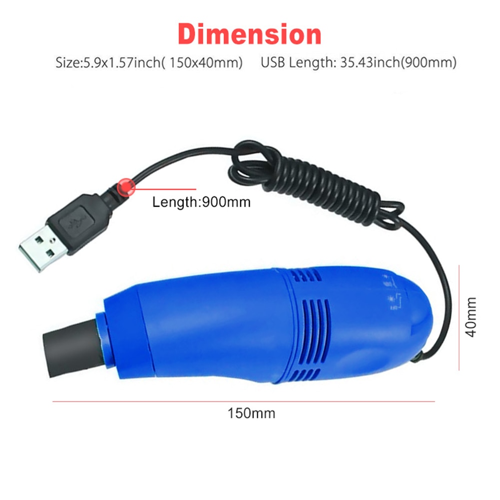 Mini USB Soft Computer Laptop Vacuum Cleaner Keyboard Gaps Cleaner Dust Removal Brush Cleaning Tool Small Suction Brush