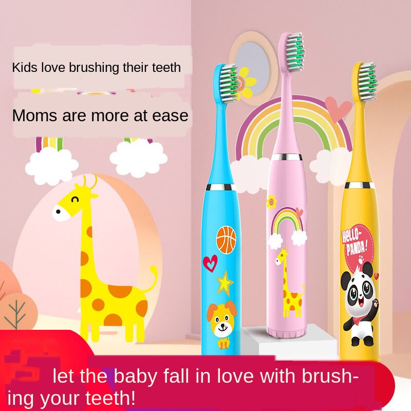 Children Electric Toothbrush Heads Smart Electric Teeth Brush Battery models/Rechargeable Replacement Brush Heads Kids