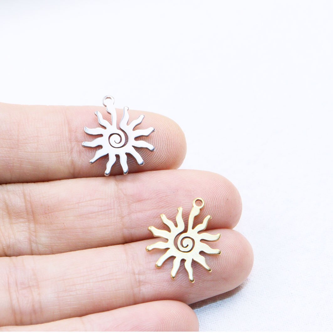 10 stk 15mm grossist rustfritt stål pene solsmykker gjør-det-selv ankelbånd øredobber armbånd 18g måke som ikke falmer fargeløs 2 farger