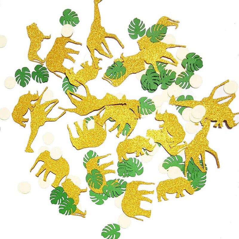 Décoration pour fête prénatale Safari Jungle, décoration pour fête prénatale sauvage, centre de table, pour fête prénatale, sac bonbons: confetti