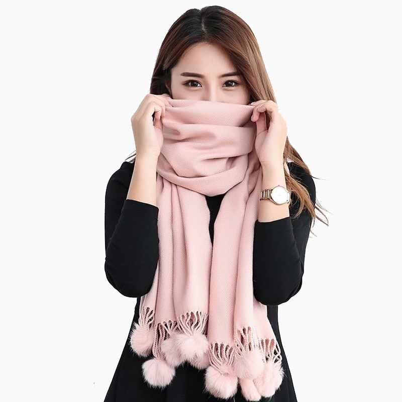 Écharpe longue en cachemire pour femme | de luxe, écharpe en cachemire solide, écharpe en laine enroulée, femmes Pashmina, châlets et écharpes d'hiver