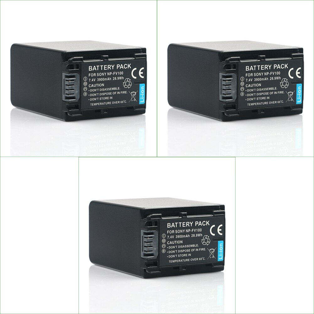 Np -fv100 np fv100 npfv 100 digitalkamera batteri + oplader til sony np  fv30 fv40 fv50 fv70 fv50a fv70a fv100a dcr  sr68 sr88 sx15: 3pc batterier