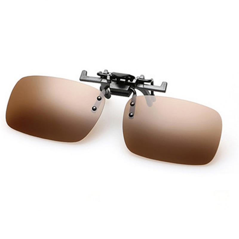 Polarized Clip On Sunglasses Driving Night Vision Lens Sun Glasses Male Anti-UVA UVB For Men Women With Case & Glasses Cloth