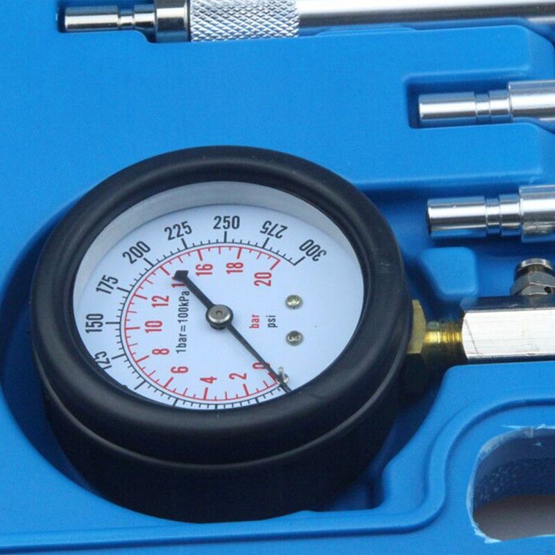 Kraftstoff Druck Tester Messgerät Bausatz Gasolines Gas Injektion Manometer Werkzeug einstellen Mit Inline Montage Schrader Adapter Für Auto