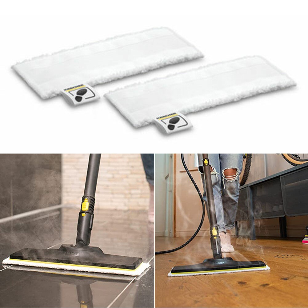 Outils de sol en tissu KARCHER EASYFIX 2.863 – 259.0 SC1 SC2 SC3 SC4 SC5 (34.5cm), 2 pièces, adaptés aux noms des appareils: nettoyeur à vapeur, vadrouille à vapeur