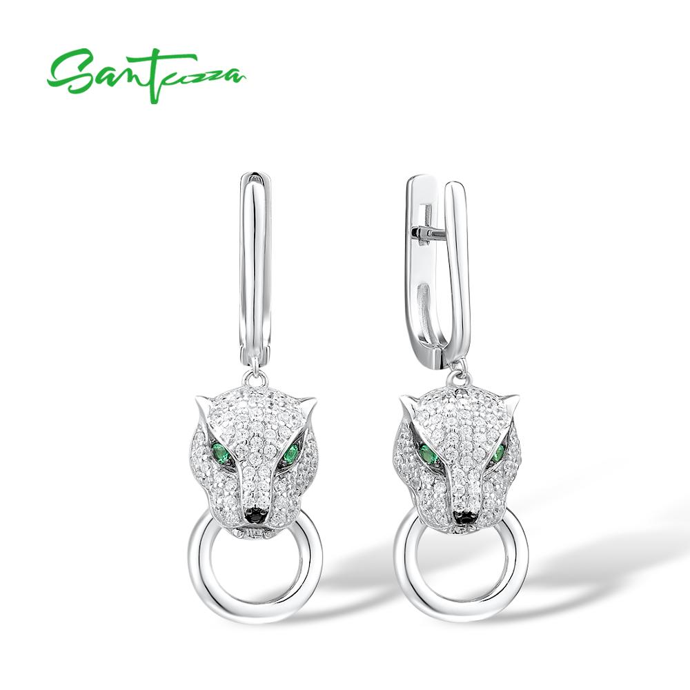 SANTUZZA – boucles d'oreilles pendantes en argent Sterling 925 pour femmes, bijoux fins en zircone cubique