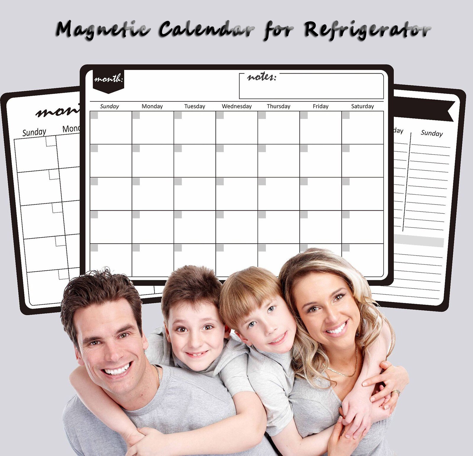 Refrigerator Magnetic Calendar Weekly Monthly Planner Erasable Time Schedule Agenda Fridge Sticker Whiteboard Calendar Sticker