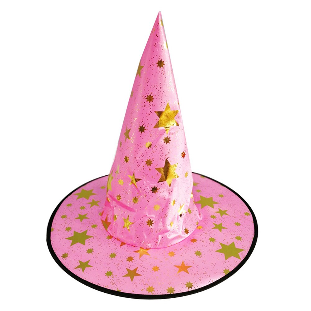 Halloween Witch Hats Masquerade Wizard Top Hat Party Cap Cosplay Costume Halloween Fancy Dress Decor for Adults Children: Pink