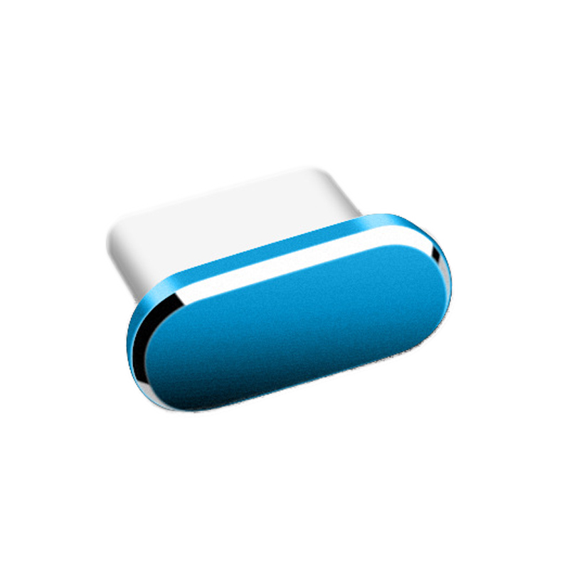 5 bouchons anti-poussière en métal pour Port de chargement de téléphone de Type C, couvercle de protection anti-poussière, capuchon étanche, décoration pour Samsung Xiaomi: Rouge