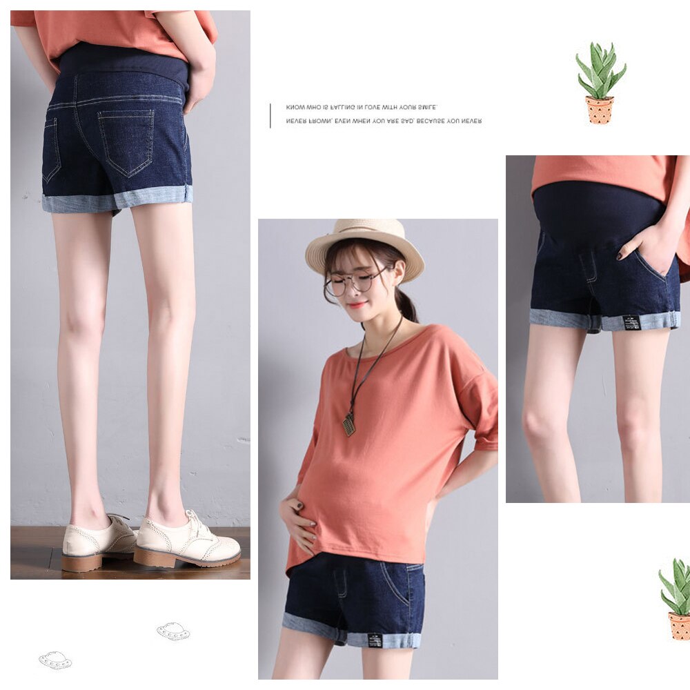 Short en Denim pour femme enceinte | Vêtement, short de grossesse, pantalon de maternité, grande taille, short de bouclage