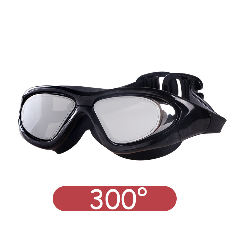 -1.5-9.0 Degree Optical Swimming Goggles Men Women Myopia Swimming Pool Waterproof Swim Eyewear Prescription Diving Glasses: 300