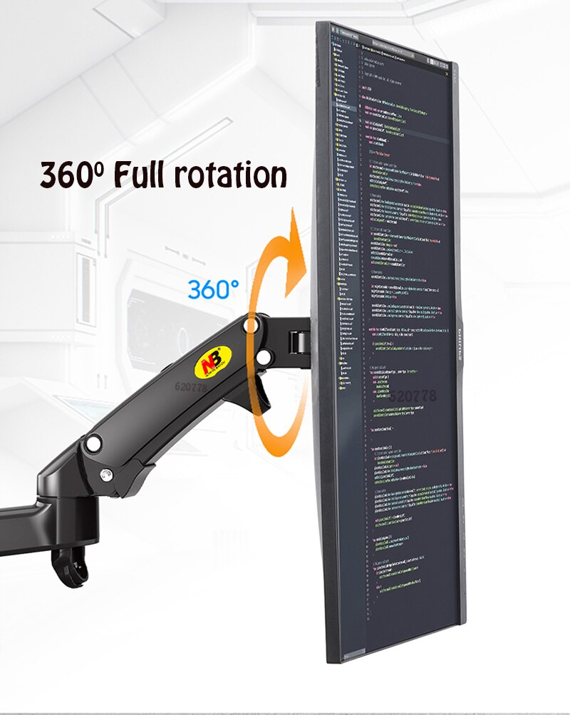 NB M150 Monitor Holder Ergonomic 17-27" LCD LED Screen Slot Mount Bracket Load 2-7kgs