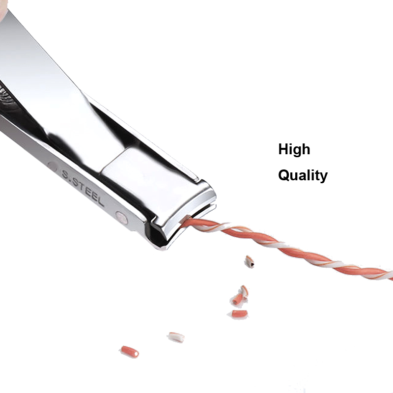 Cortaúñas ultrafino plegable portátil, llavero de viaje, tijeras, cortador, Kits de herramientas de manicura de acero inoxidable