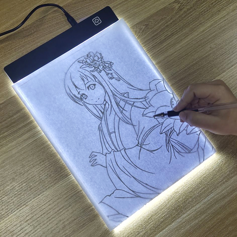Led-tekening Kopieerblok 3-niveau dimbaar bord Tafelanimatie Schilderen Educatief speelgoed Cadeau Verstelbaar licht Kladblok voor kinderen