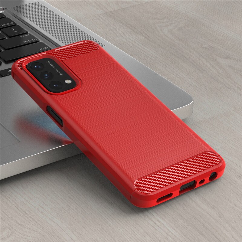 Schokbestendig Bumper Voor Oppo A93 5G Case Oppo A54 A74 A93 5G Cover Soft Tpu Anti-Fall beschermende Telefoon Cover Voor Oppo A93 5G: For OPPO A93 5G / Rood
