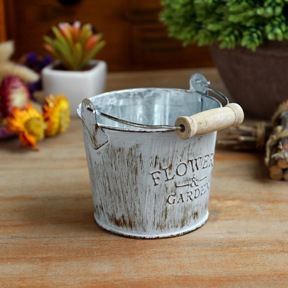 Flower Bucket Home Decoration Iron Bucket