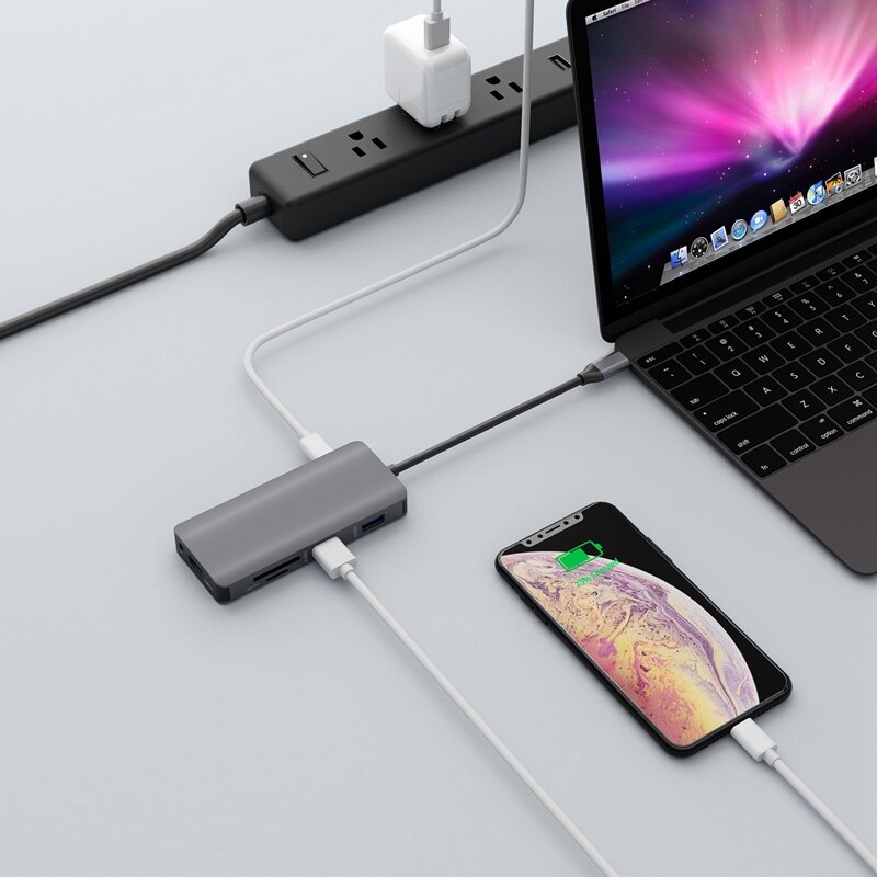 Docking Station Met Type C Plug Hdmi Vga USB3.0 O Power Levering Hub Voor Laptop Pro Hp Dell Oppervlak Lenovo samsung