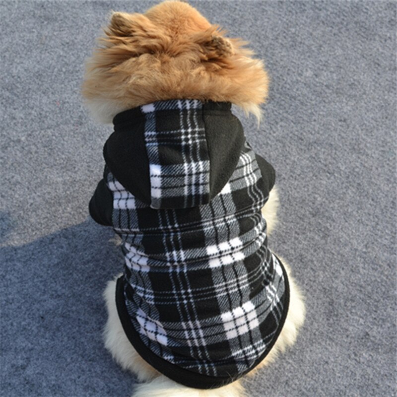 Zwart wit Rooster Hond Trui Hond Hoodies Herfst Winter Hondenkleding Sweatshirt Capuchon Jasje
