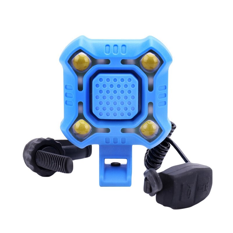2 In 1 Bicycle Ling Light 140db USB Charging Mountain Bike Road Car Front Handle Electronic Waterproof Horn Lamp Bicycle Bell: L