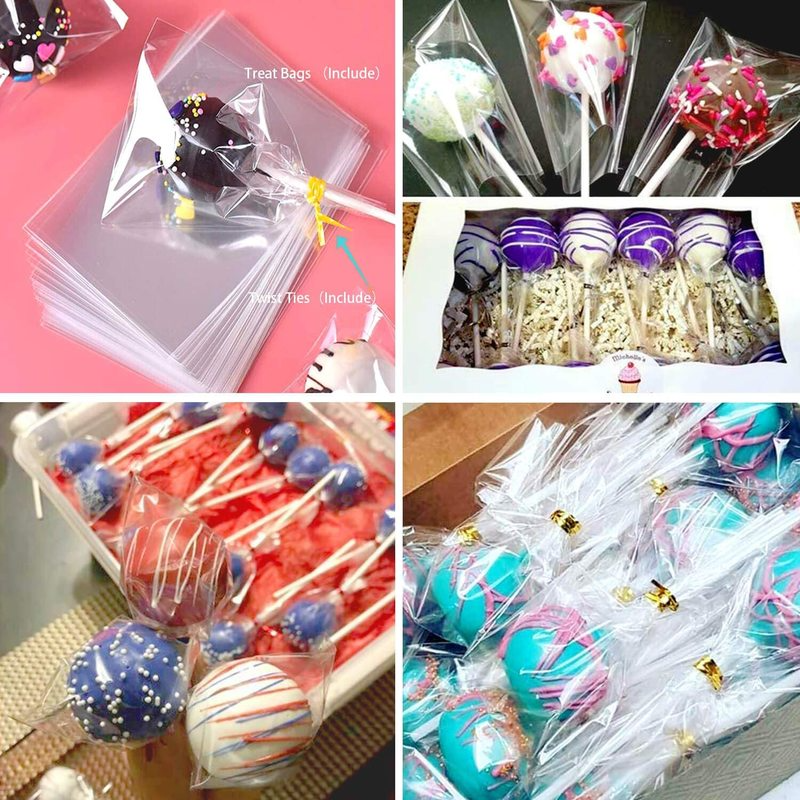 100PC lollipop stick Bar Cake Bar Packaging Bag Gold Silver Metal Twist for Making Cake Lollipop Candy Chocolate and Cookies