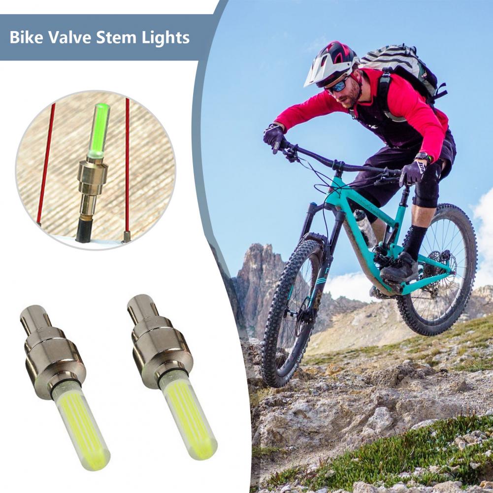 2Stck Motorrad Auto Fahrrad Reifen Ventil Kappen Licht LED Ventil Abdeckung Glühwürmchen Lampe Für Autos Fahrräder Wasserdichte Universal- lichter