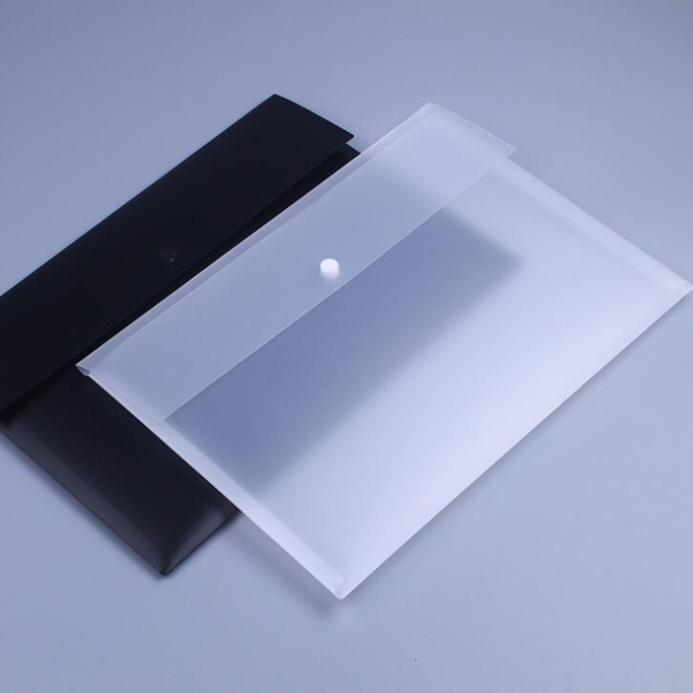 1 -pack poly mappfickor jacka plastkuvert platt dokument brevförpackning med tryckknappsstängning  a4 stl.