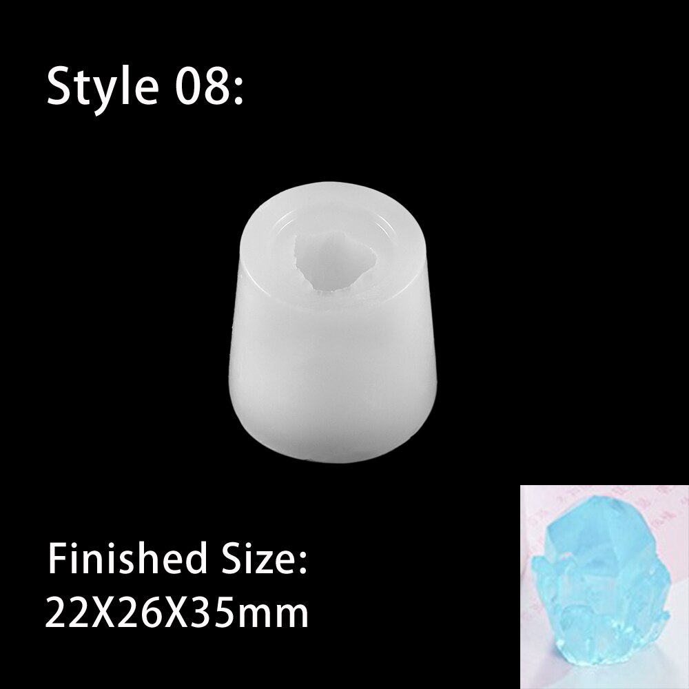 20 stylów wyczyść rudy bryła kryształowa epoksydowa formy żywiczne różne kształty Spar dla żywicy epoksydowej odlewania formy biżuteria silikonowa Making: style 8