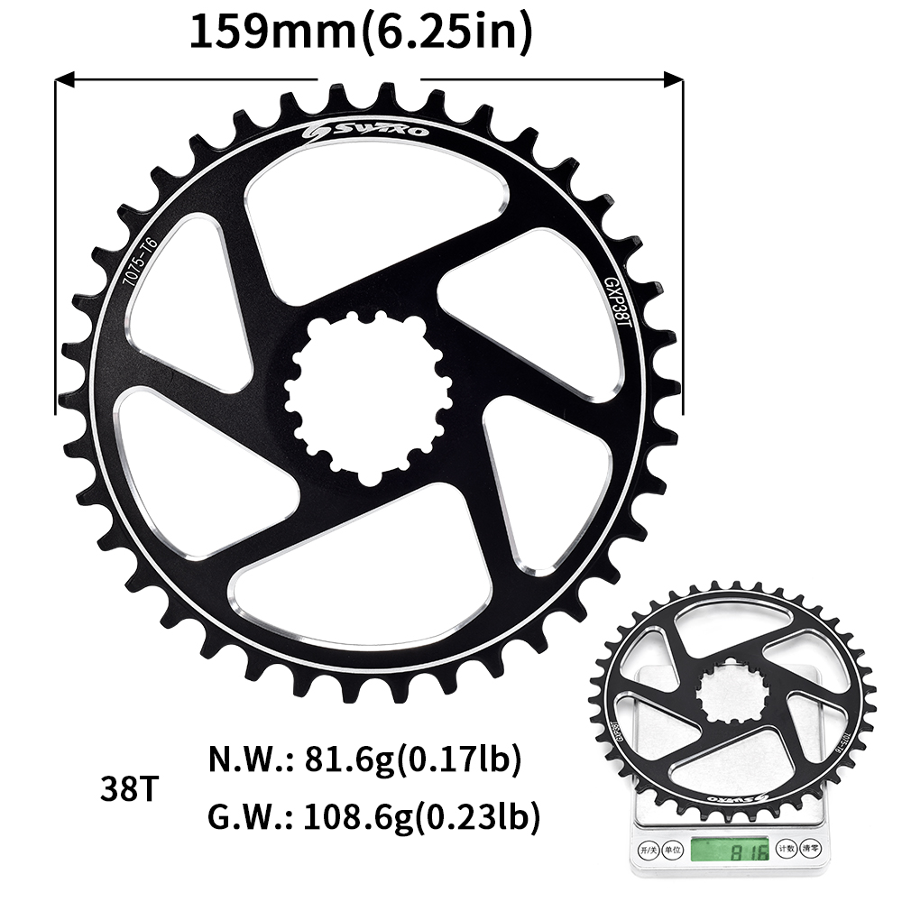 SWTXO GXP mtb mountain bike crank hollow integrated crank set direct mount chainwheel 32 T 34 T 36 T 38 T For Sram: 38T