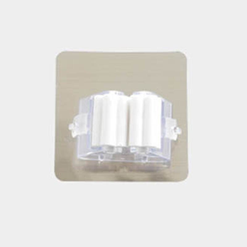Multifunctional Traceless Sucker Hook Mop Holder Kitchen Rag Tools Broom Hanger Brush Storage Rack Suction Cup: white single buckle