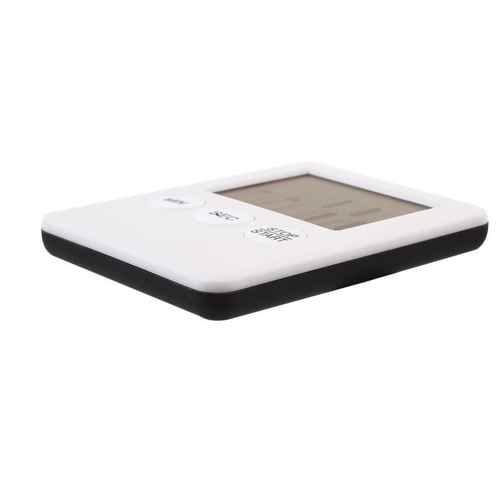 Super Thin LCD Digital Screen Kitchen Timer Square Cooking Count Up Countdown Alarm Sleep Stopwatch Temporizador Clock: White