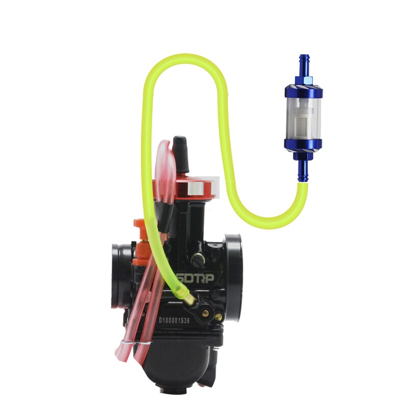 ALCON-manguera de filtro en línea de gasolina para combustible de competición, filtro de combustible de Gas de 8mm, tubo de aceite y juego de abrazadera para motobicicleta, ATV, Quad, Scooter