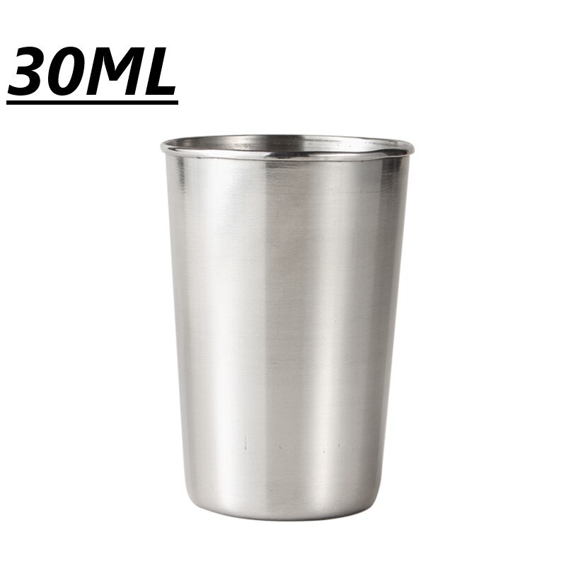 Vasos de cristal para beber de acero inoxidable, 30-320ml, copas de vino, cerveza, tazas para whisky, taza blanca para el hogar, tazas de leche y té: 30ml