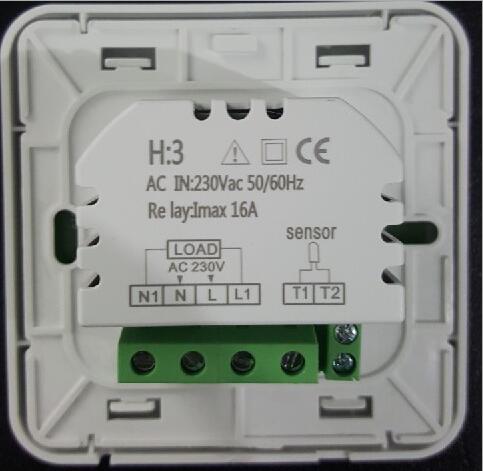 Electric heating double temperature dual control thermostat 16A high power European mechanical temperature controller