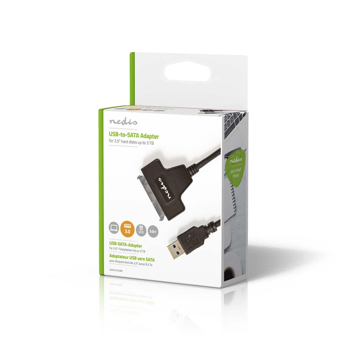 Nedis Hard Drive Adapter | Usb 3.0 | Sata | Voor 2,5 "NE550673977 Harde Schijven