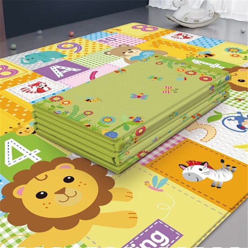 XPE-alfombra plegable con dibujos animados para niños, tapete de juegos para bebés, alfombrilla para niños, puzle