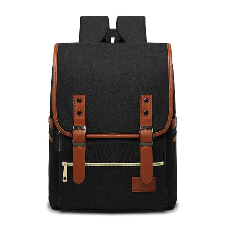 Persoonlijkheid Retro Mannen En Vrouwen Rugzak Outdoor Canvas Grote Rugzak Mode Rugzak: Black