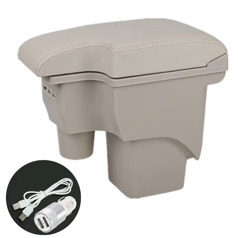 Voor Ford Focus 2 Armsteun Doos Voor Ford Focus 2 Mk2 Auto Armsteun Doos Auto Accessoires Nterior Retrofit Onderdelen Center opbergdoos Usb: Artificial Leather b