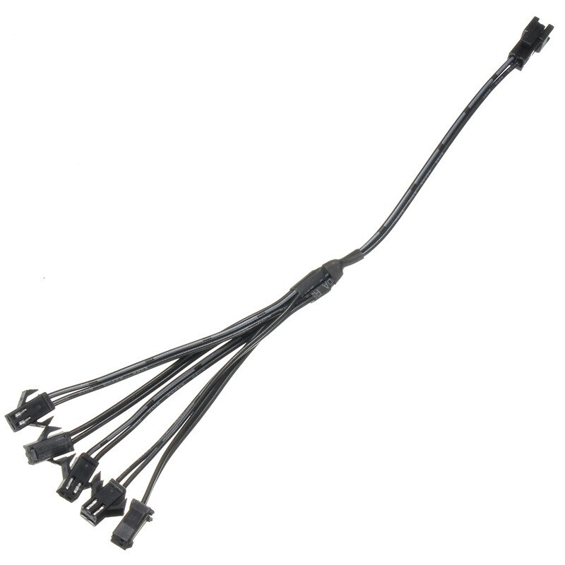 5/4/3/2 in 1 Splitter Cable for EL Wire Neon Light LED Rope Strip Light Conected With Inverter: 5 In 1