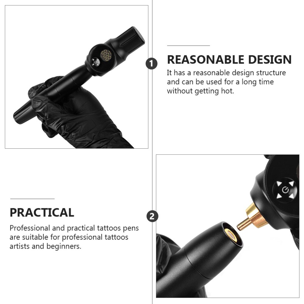 1 Set Portable Tattooing Pen Wireless Motor Tattoos Equipment Tool
