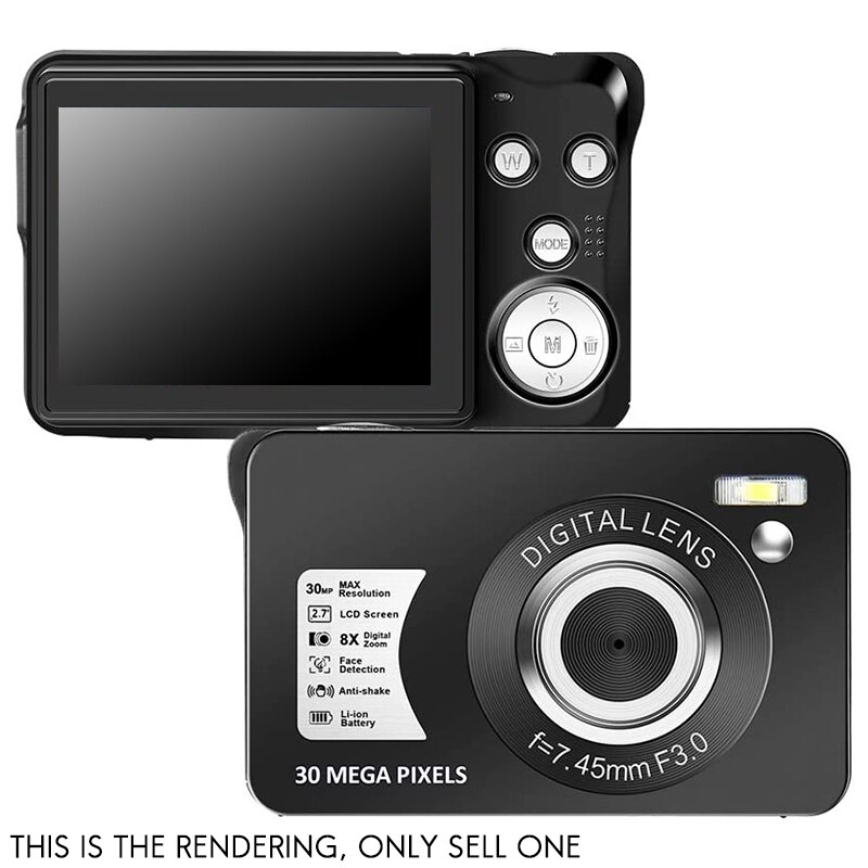 Digital Camera 2.7-Inch LCD Rechargeable HD Pocket Camera,300,000 Pixels, with 8X Zoom, Suitable for Adults,Children