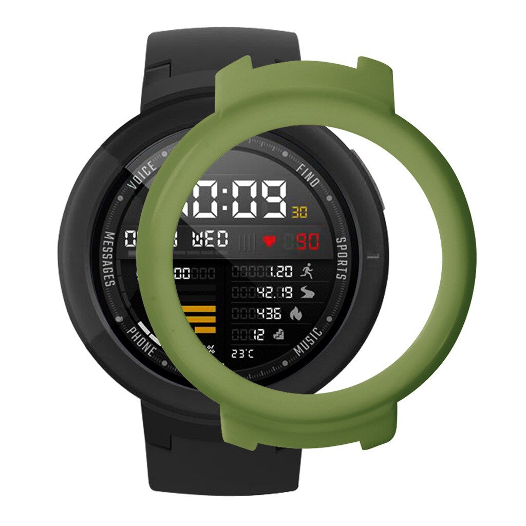 Funda protectora para reloj Huami Amazfit Verge Youth, funda de protección completa para PC, Protector de pantalla, cubierta de parachoques: A