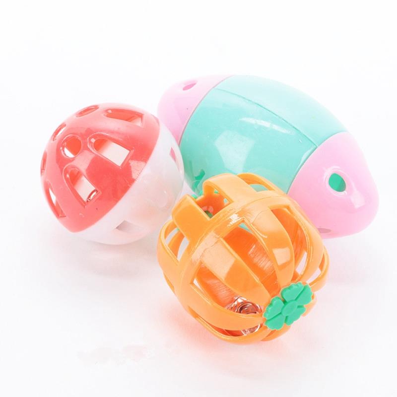 1 Stuk Kat Speelgoed Holle Plastic Kat Chase Bal Speelgoed Kitten Play Bal Met Bel Grappige Huisdier Chase Training ballen Katten Supplies