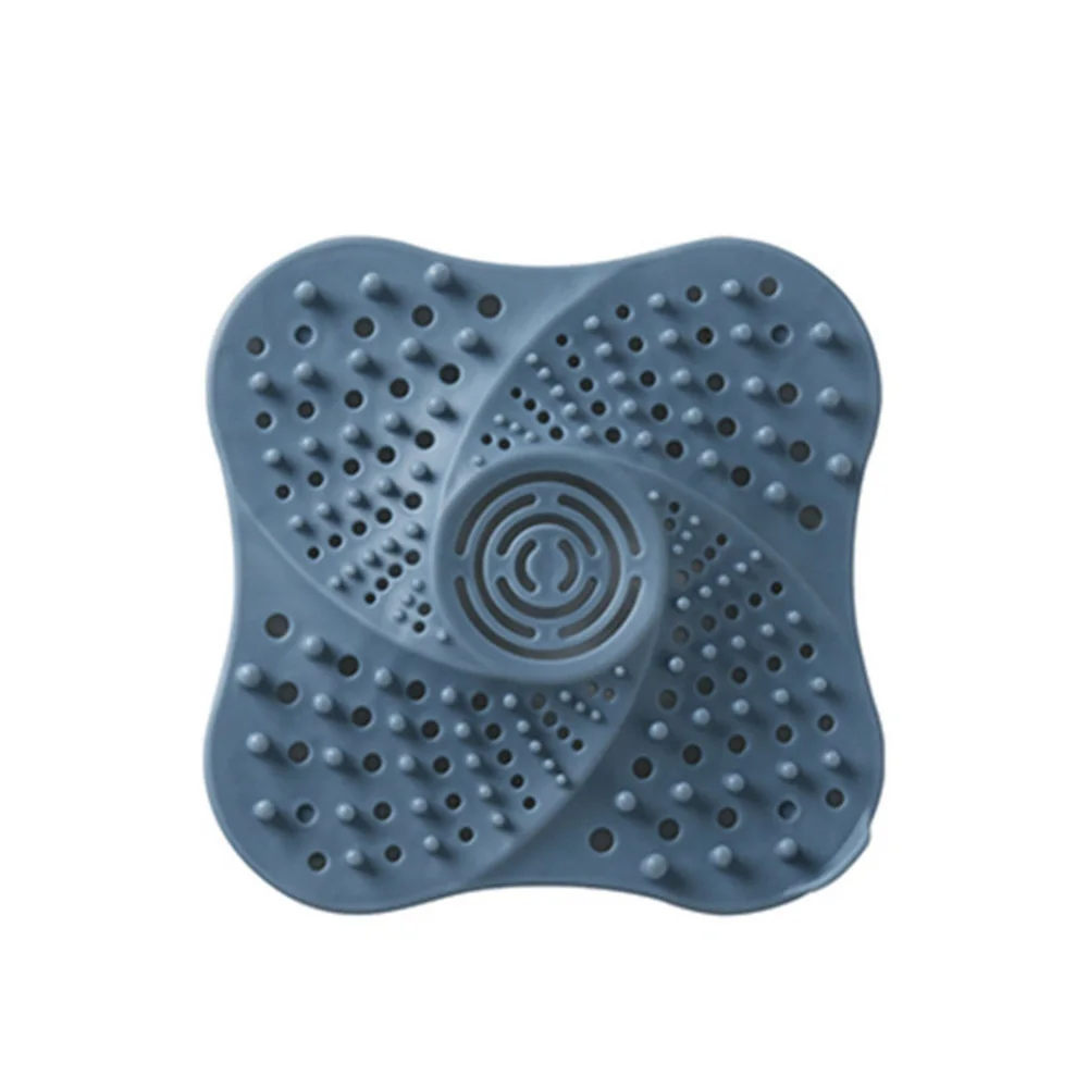 Douche Haarfilter Stopper Anti-blokkering Haar Catcher Zeef Riool Badkamer Afvoerputje Cover Aanrecht Deodorant Val Plug: Blauw