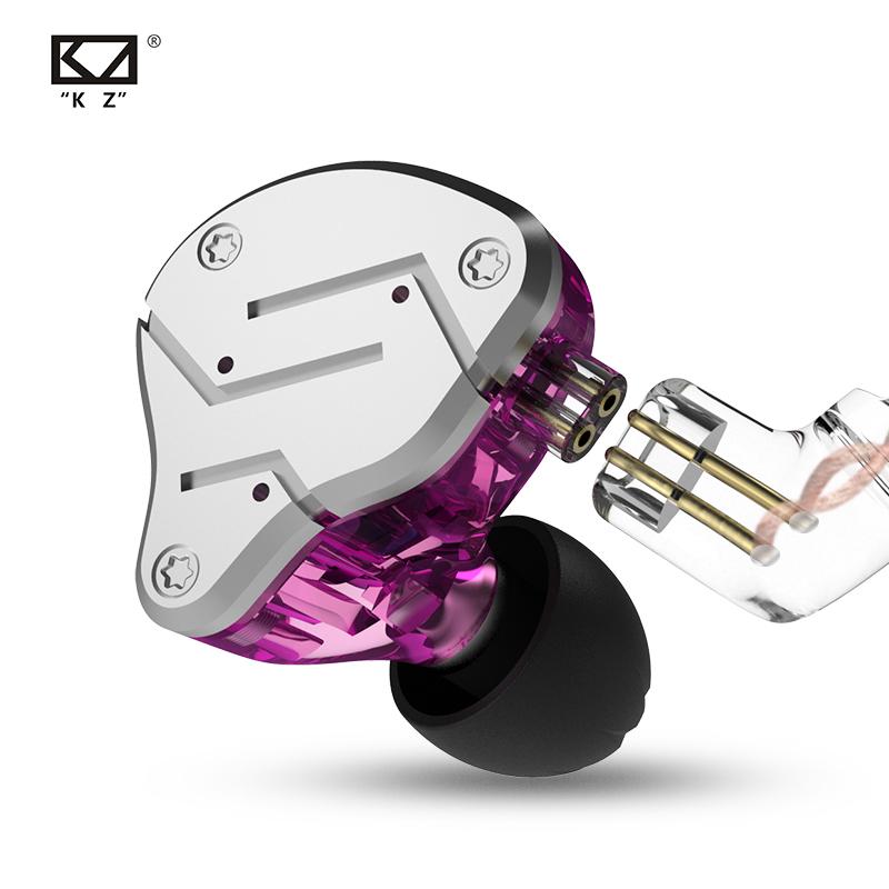 KZ ZSN 1DD + 1BA hybrydowy w słuchawkach dousznych wymienny przewodowy zestaw słuchawkowy HIFI czterordzeniowy napęd słuchawki do muzyki ZST ES4 ZSN PRO V80 ZS10