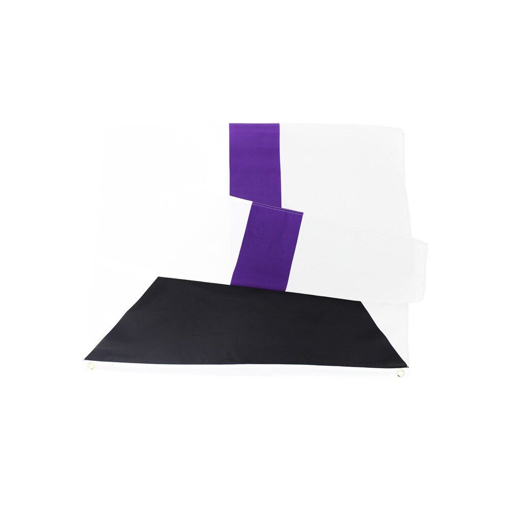 90 x 150cm gemenskap asexualitet asexuell stolthet demisexuell flagga
