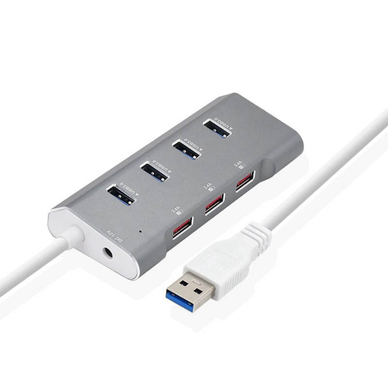 USB3.0 HUB 4 Ports + 3 Ports 2.4A Fast Charging Port 7 Port Hub